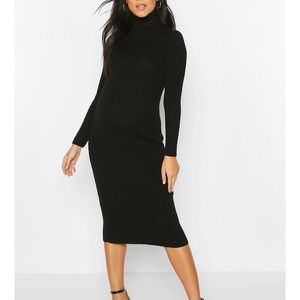NWT maternity black turtleneck sweater dress